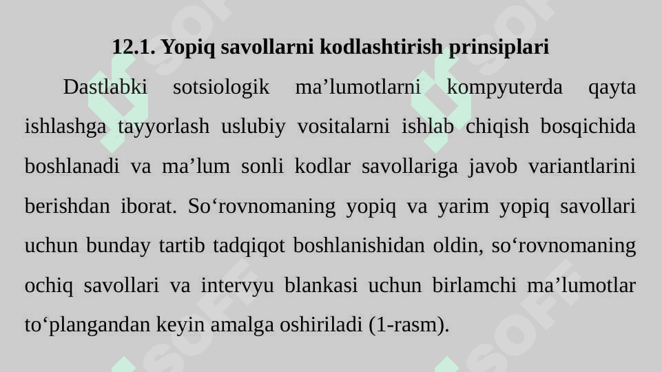 Sotsiologik tadqiqot natijalarini tahlil qilish va umumlashtirish. 3