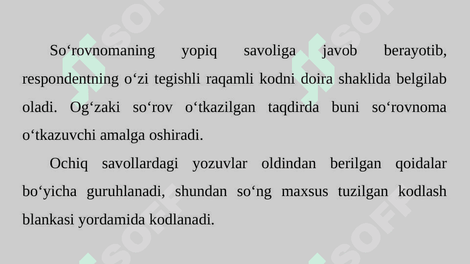Sotsiologik tadqiqot natijalarini tahlil qilish va umumlashtirish. 4