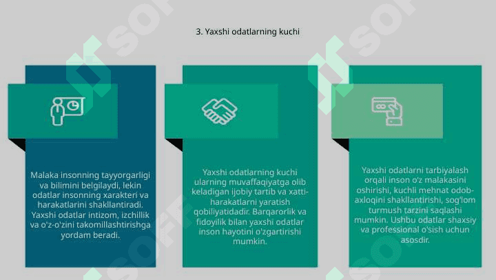 Shaxsning malaka va odatlari 5