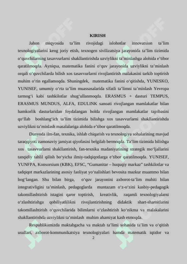 UMUMTA’LIM MUASSASALARDA MEDIA  TA’LIMNI RIVOJLANTIRISH 2