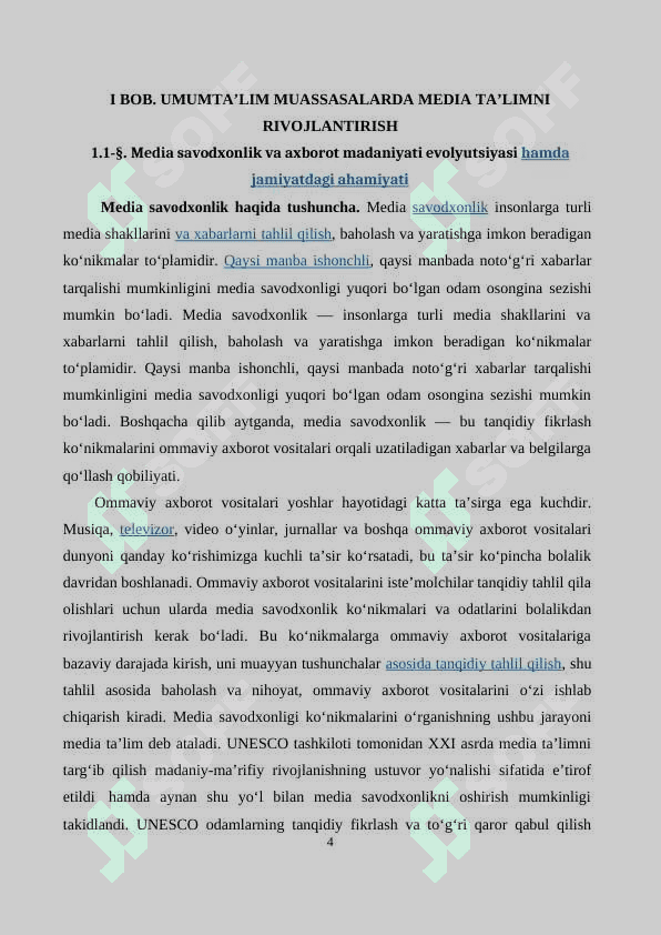 UMUMTA’LIM MUASSASALARDA MEDIA  TA’LIMNI RIVOJLANTIRISH 4