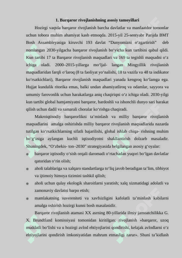 Barqaror rivojlanish konsepsiyasi 2
