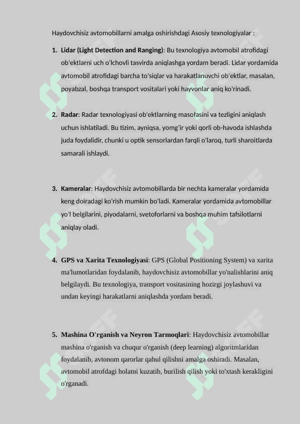 Suniy intellekt fanidan mustaqil ish 8