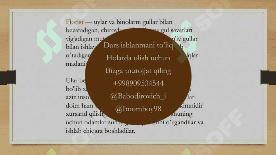 Texnologiya 3 sinf Guldasta tayyorlash.. 5