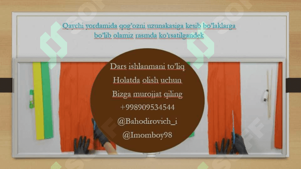 Texnologiya 3 sinf Guldasta tayyorlash.. 8