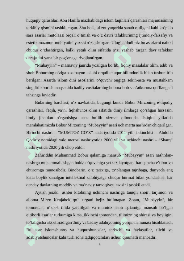 ZAHIRIDDIN MUHAMMAD BOBURNING HAYOTI VA SIYOSIY-ILMIY FAOLIYATI 4