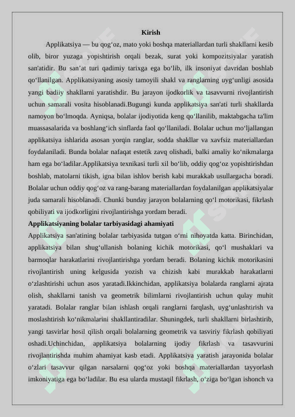 Applikatsiya usulida o‘yinchoqlar tayyorlash 2