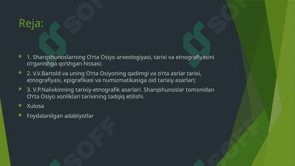 XIX asr oxiri - XX asr boshlarida Sharq va O'rta Osiyoning o'rganilishi 2