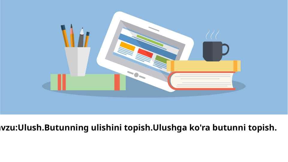 Ulush.Butunning ulishini topish.Ulushga ko'ra butunni topish 1