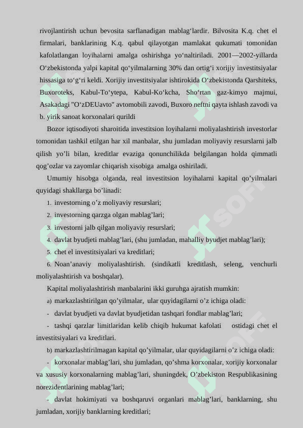 KAPITAL QO'YILMALAR VA ULARNING MOHIYATI 7