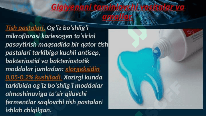 Og'iz bo'shlig'i shaxsiy gigiyena qoidalari. 7