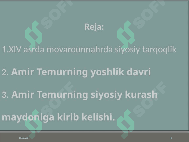 XIV asrning o‘rtalarida Movarounnahrda ijtimoiy-siyosiy vaziyat 2