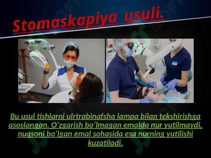Stomatologik bemorni qo'shimcha tekshirish usullari 8
