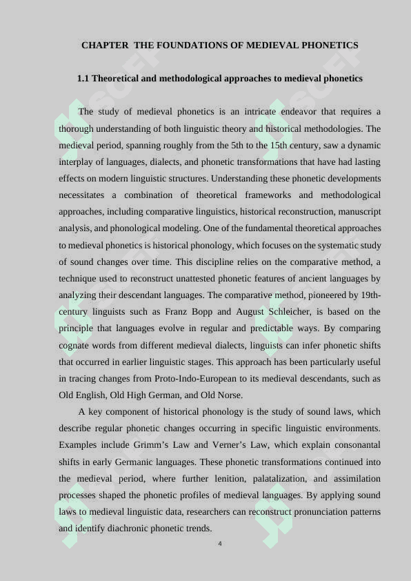 MEDIEVAL PHONETIC STRUCTURE 4