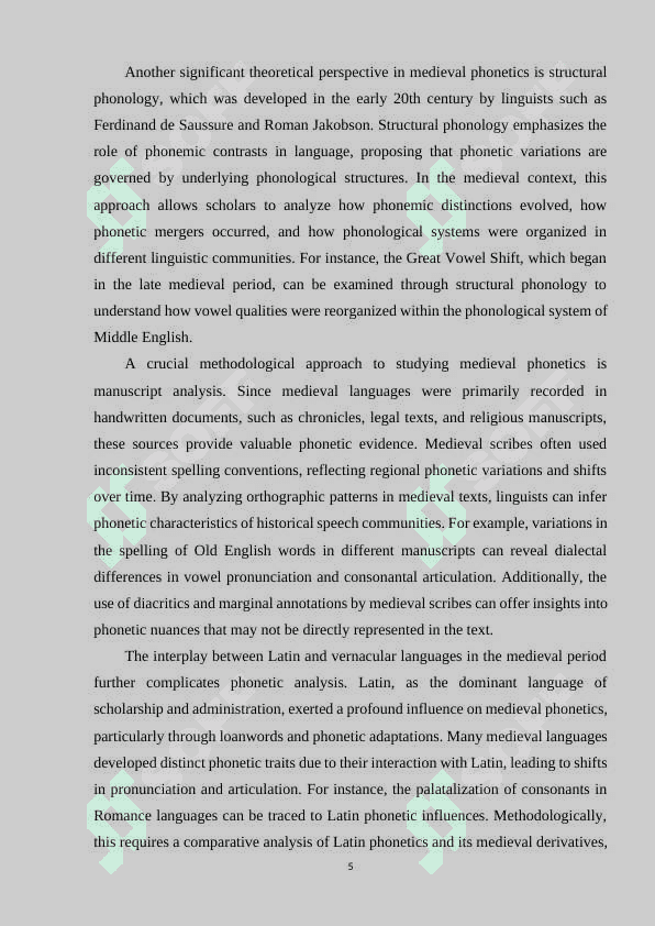 MEDIEVAL PHONETIC STRUCTURE 5
