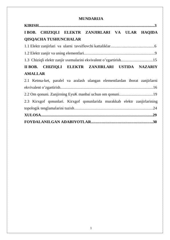 Chiziqli elektr zanjirlarii 1