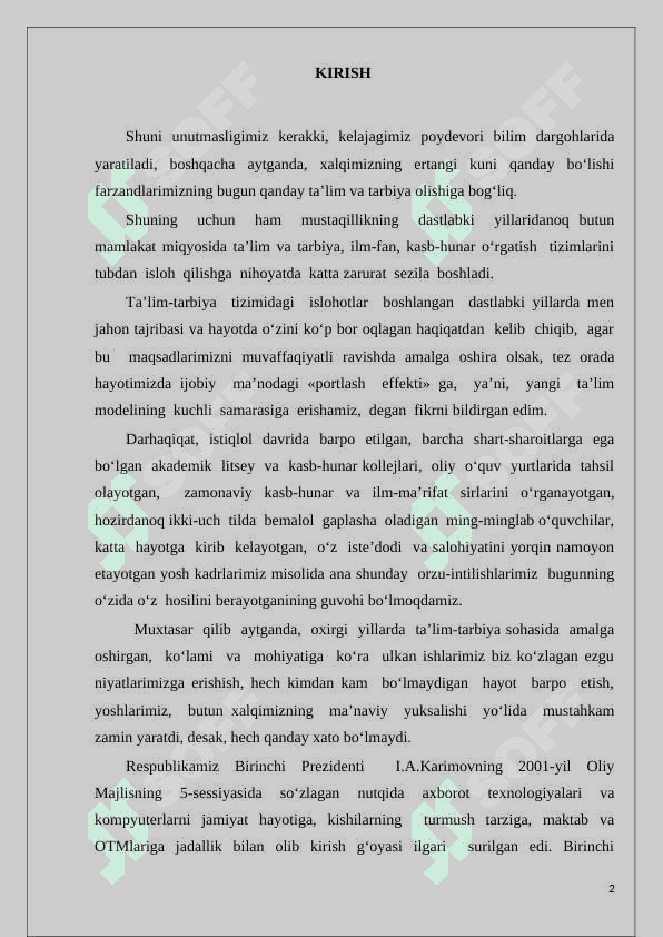 Chiziqli gruppalar 2