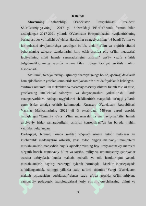 Ma’naviy, maʼrifiy, tarbiyaviy ishlarni tashkil etish metodikasi 3