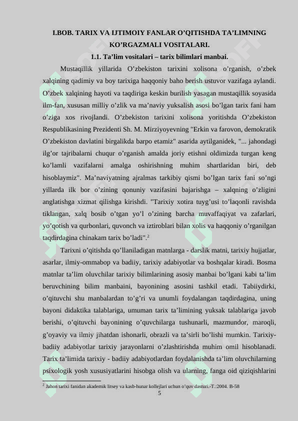 Tarix va ijtimoiy fanlar o’qitishda ko’rgazmali vositalar 5