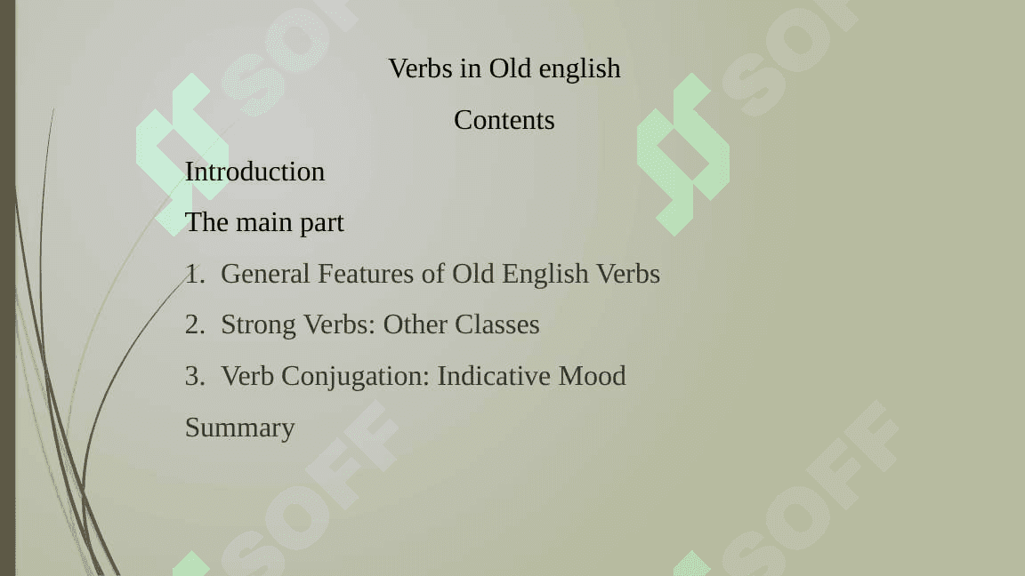 Verbs in Old english 2