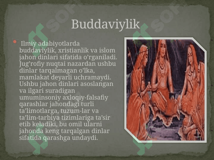 Buddaviylik yo’nalishlari 2