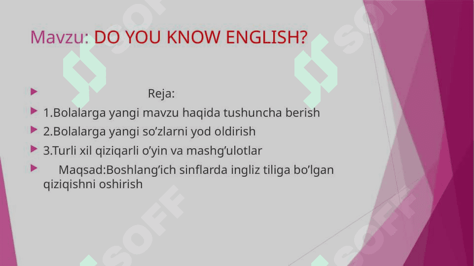 DO YOU KNOW ENGLISH? 2