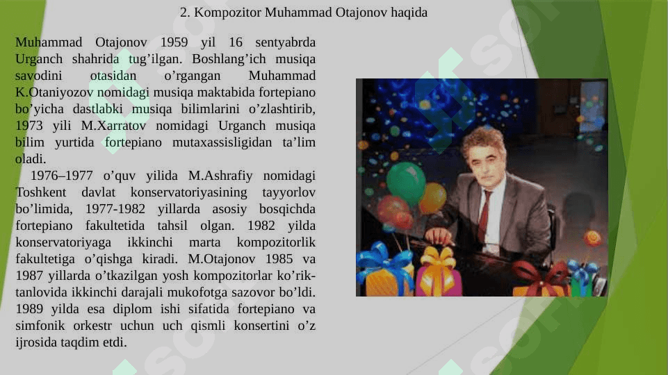 “Chegarachi” Qambar Ota she’ri, M.Otajonov musiqasi 4
