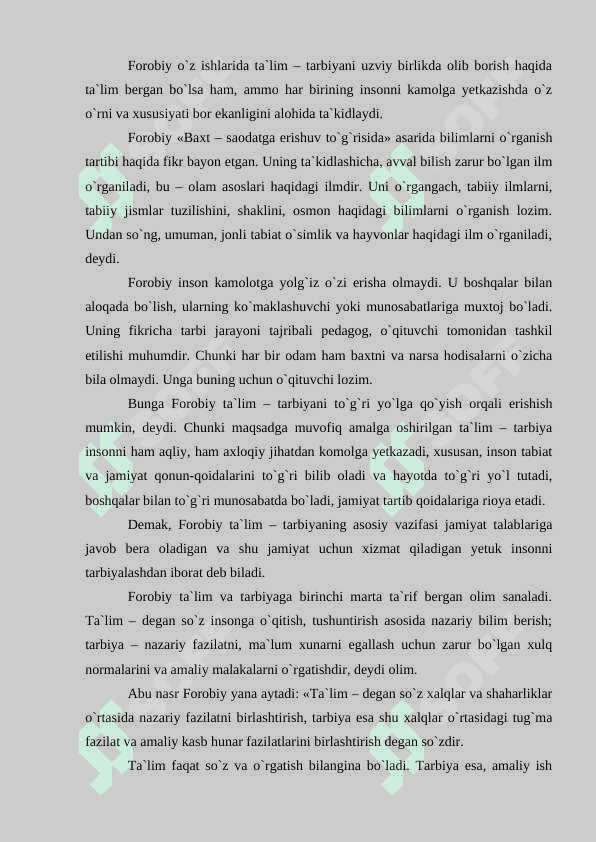 Abu Nasr Forobiy va Abu Rayxon Beruniylarning ta`limiy-axloqiy qarashlari 4