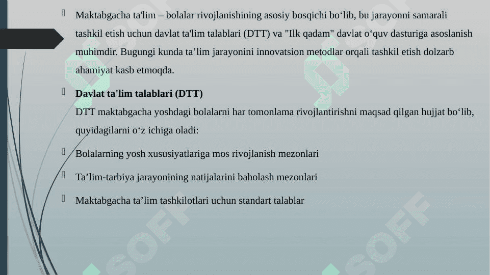 DAVLAT TA'LIM TALABLARI VA ILK QADAM DAVLAT O'QUV DASTURI ASOSIDA TA'LIM-TARBIYA JARAYONINI REJALASHTIRISHDA ZAMONAVIY YONDASHUV. 3