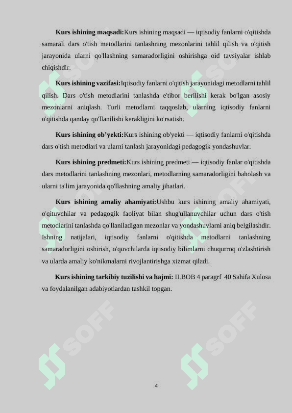 IQTISODIY FANLARNI O'QITISHDA DARS O'TISH METODLARINI TANLASHNING MEZONLARI 4