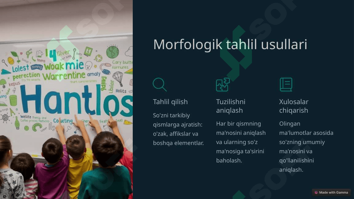 Morfologik tahlil-So'z tuzilishini o'rganish 4