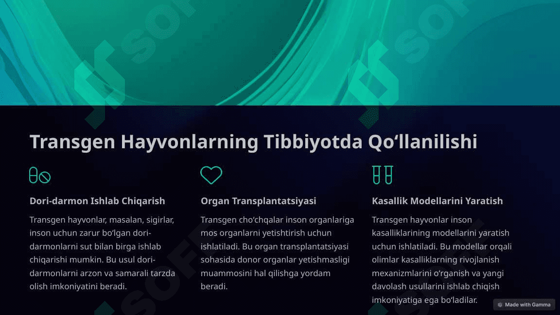 Transgen Hayvonlar Texnologiyasi- Ilm-Fan va Istiqbol 3