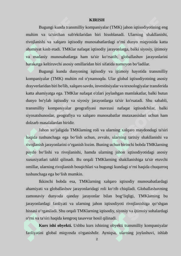 Dunyoning transmilliy kompaniyalari geografiyasi 2