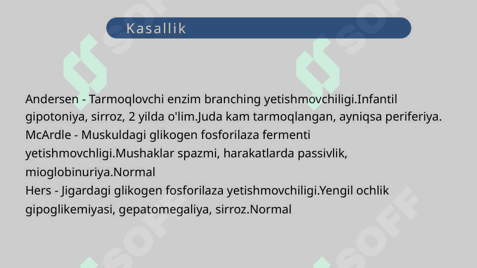 Glikogen kasalliklar 7