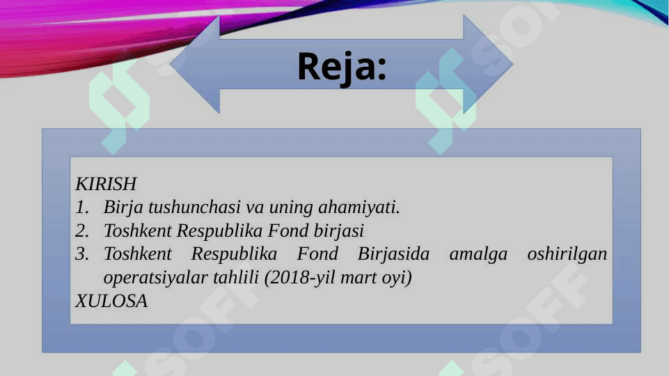 Birja va Toshkent Respublika fond birjasi 2