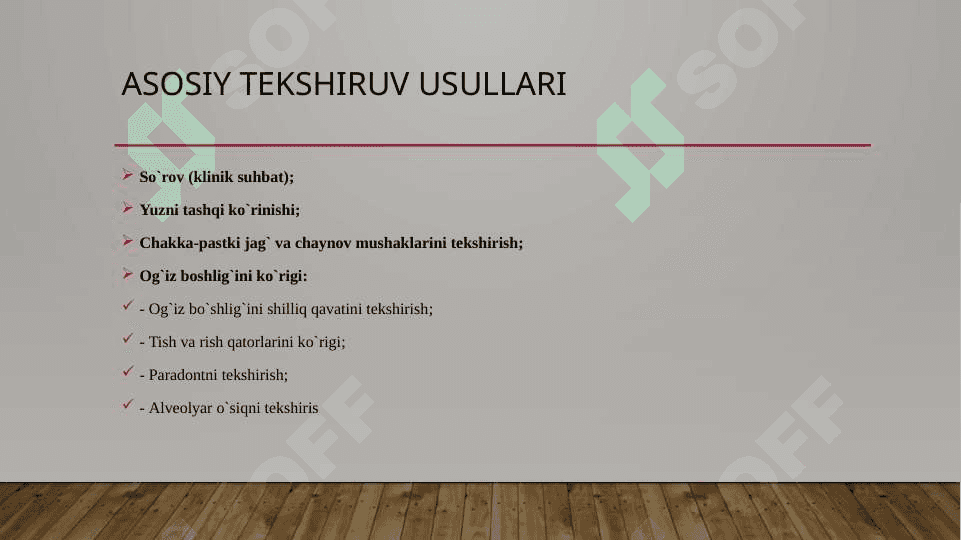 Bemorni tashqi tekshirish. Yuz mushaklari, limfa tugunlari va tupik bezlarini palpatsiya qilish 3