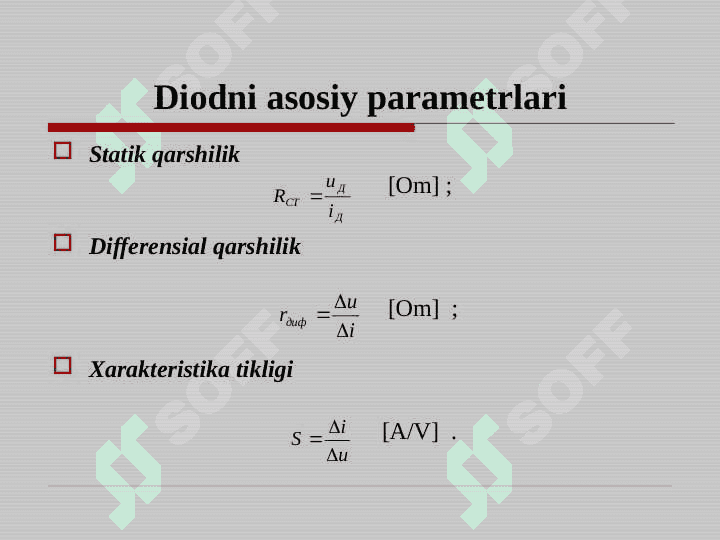 Yarimoʻtkazgichli  asboblar 8