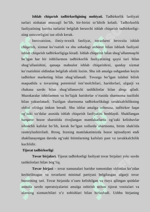 BIZNESNI TASHKIL ETISH TARTIBI. YAKKA TADBIRKORLIK. JAMOA TADBIRKORLIGI 4