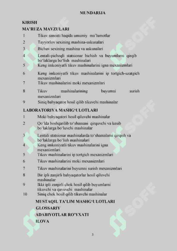 TIKUV BUYUMLARINI ISHLAB CHIQARISH JIHOZLARI 3