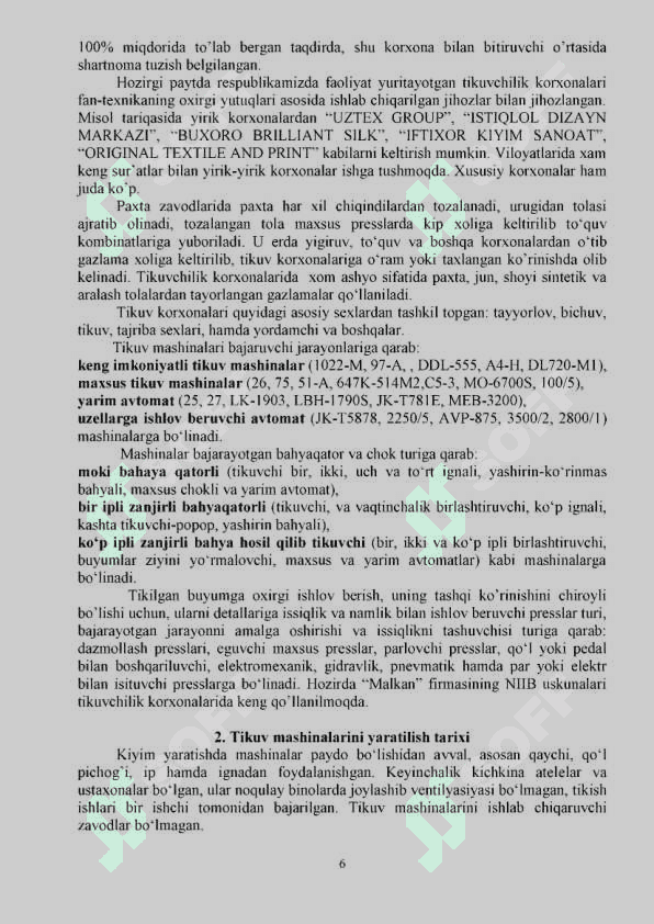 TIKUV BUYUMLARINI ISHLAB CHIQARISH JIHOZLARI 6