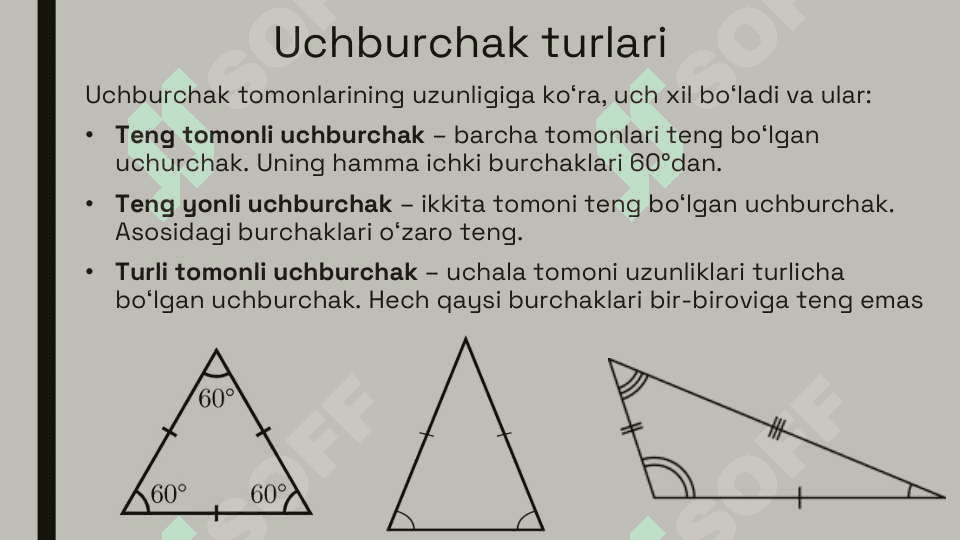 Uchburchak medianasi va bissektrisasi 4