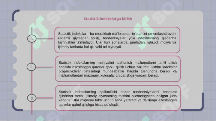 Statistika indekslarning mohiyati 3