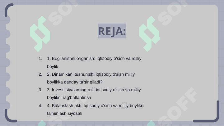 Iqtisodiy va milliy boylikning o'zaro bog'liqligi 2