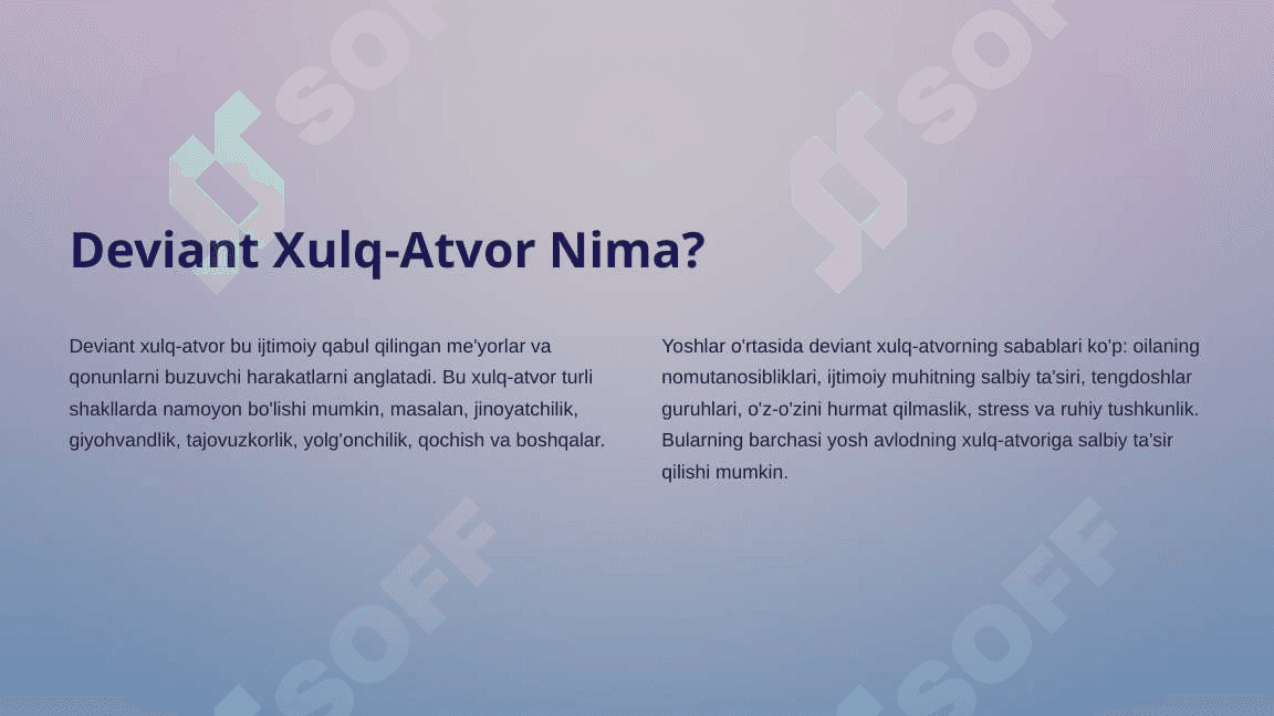 Yoshlar O'rtasidagi Deviant Xulq-Atvor Profilaktikasi 3