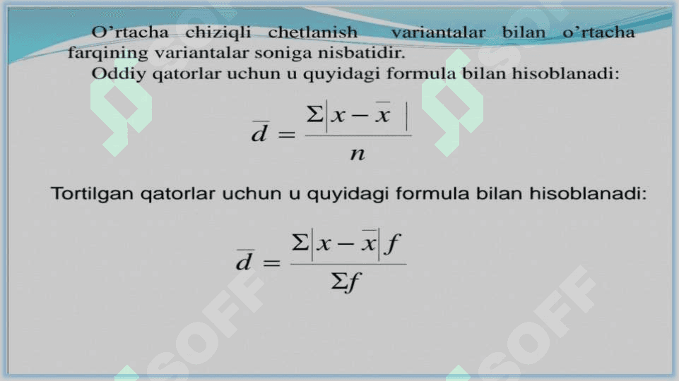 Variatsiyani baholash va dispersion tahlil asoslari 5