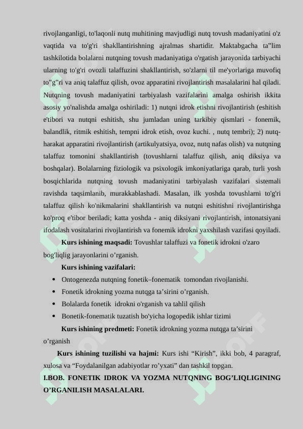 TOVUSHLAR TALAFFUZI VA FONETIK IDROKNI O'ZARO BOG'LIQLIGI. 3