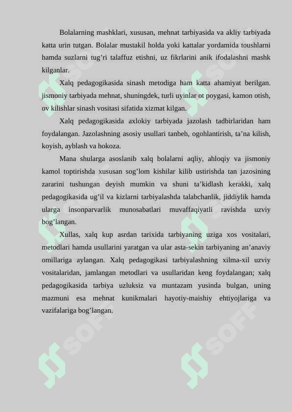 O’zbek xalq pedagogikasining imkoniyatlari va istiqbollariO’zbek xalq pedagogikasining imkoniyatlari va istiqbollari 8