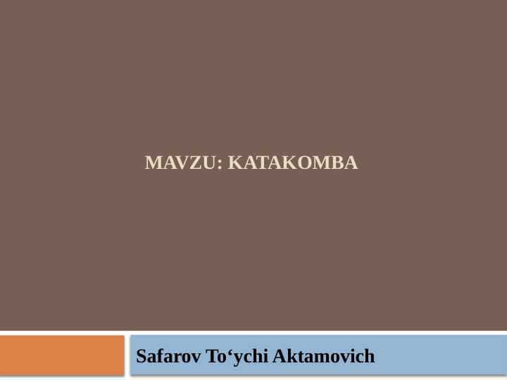 Katakomba 1