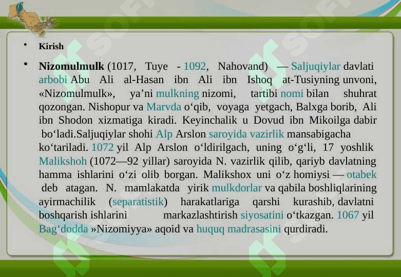 Nizomulmulk va uning “Siyosatnoma” asari 2
