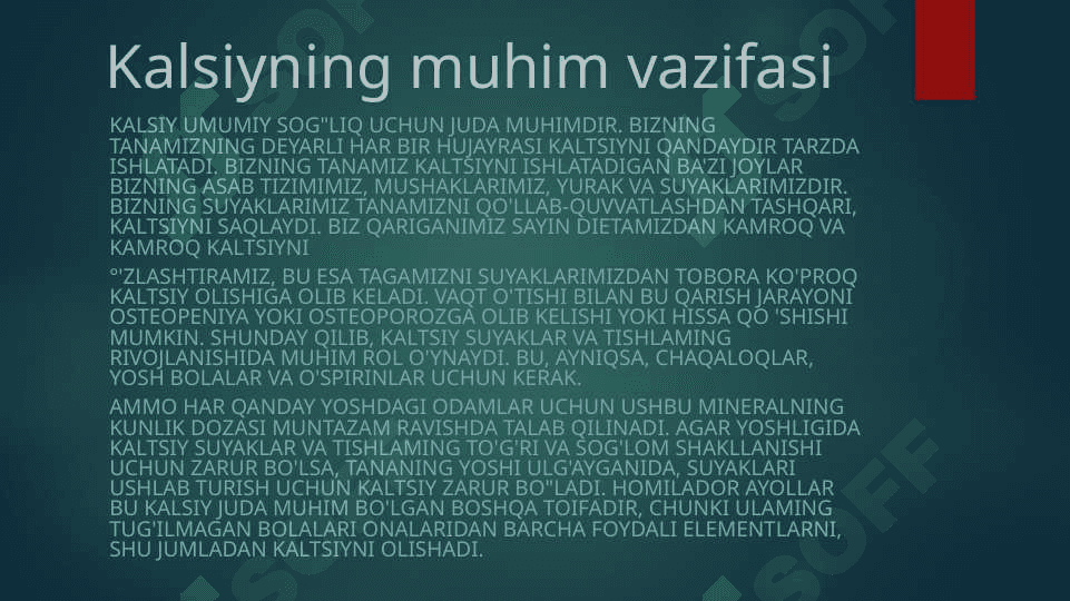 Mikroelementlar ftor va kalsiylarning ortib borishi 7